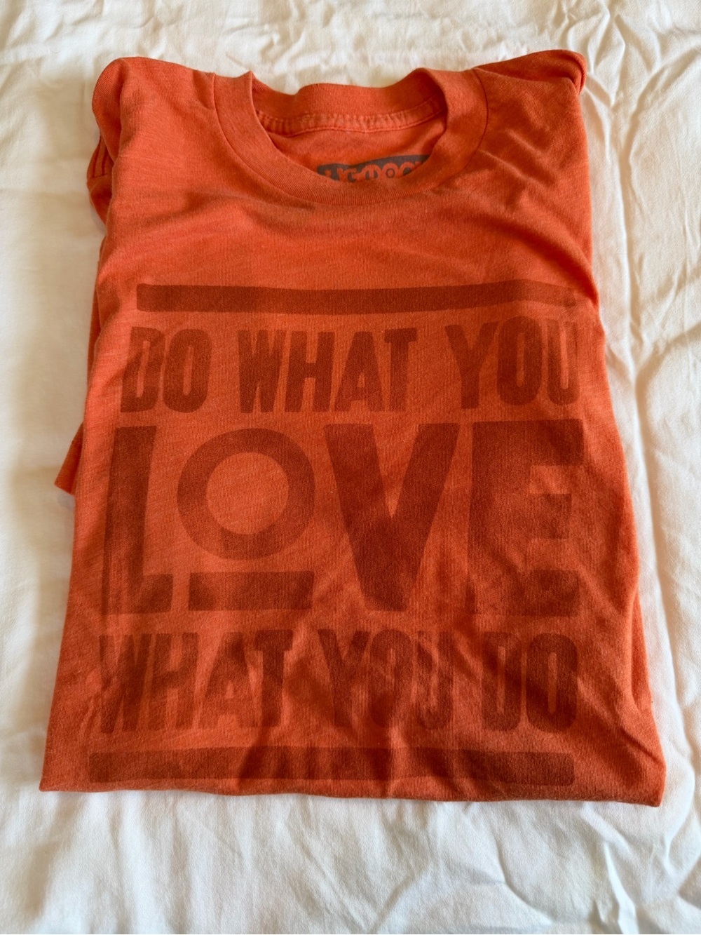Short Sleeve Graphic Tee in Orange - 'Do What You Love'